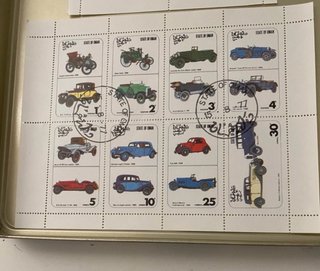 Pack 2 pliegos de coches antiguos