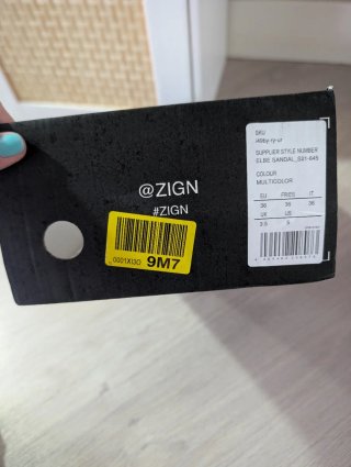 Sandalias Zign azules y moradas