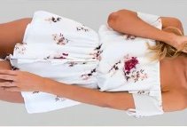 Mono corto blanco estampado flores
