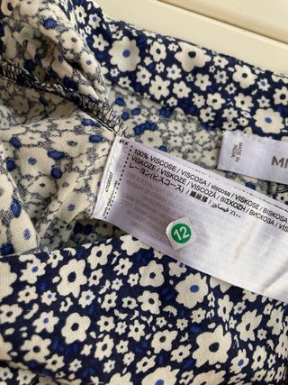 Falda pantalón Mango floral mini