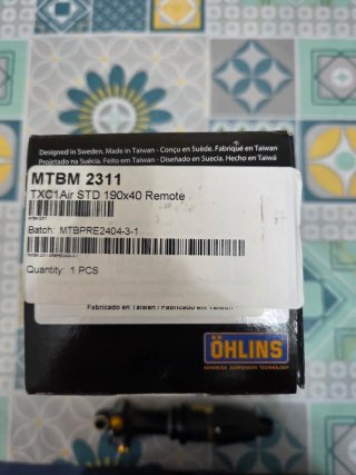 Amortiguador Ohlins TXC1 190x40