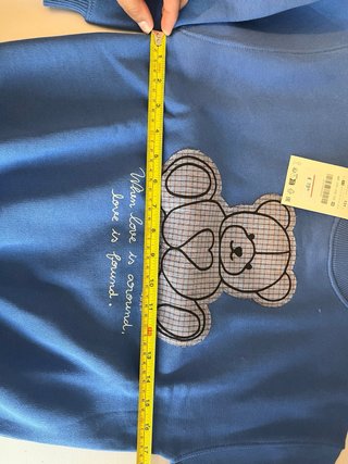 Sudadera niña oso cuadros 8-9 años