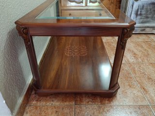 Mesa de centro madera y cristal