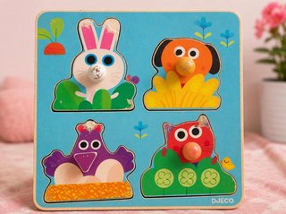 Puzzle Madera Djeco Infantil 4 Piezas