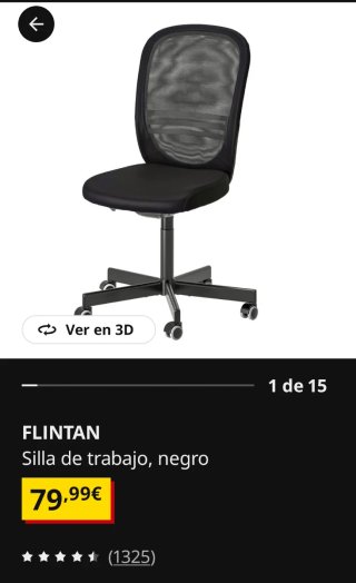 Silla giratoria negra