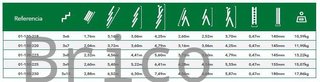 Escalera Aluminio 3x7 - 2+2+2 M - 54-60-54x25mm