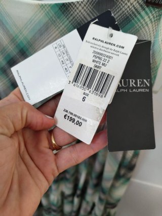 Falda Lauren Ralph Lauren cuadros verde Talla L