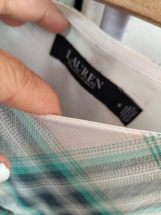 Falda Lauren Ralph Lauren cuadros verde Talla L