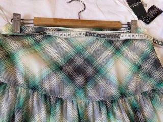 Falda Lauren Ralph Lauren cuadros verde Talla L