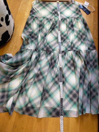 Falda Lauren Ralph Lauren cuadros verde Talla L