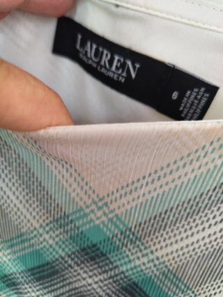 Falda Lauren Ralph Lauren cuadros verde Talla L