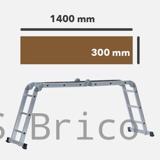 Escalera Multiflex Aluminio Profesional 4x3 Peldaños
