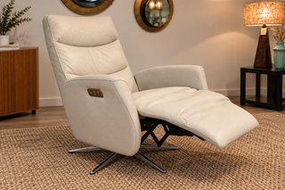 Sillón NUEVO relax eléctrico piel base cromada