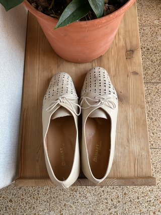 Zapatos vintage Beige Mujer