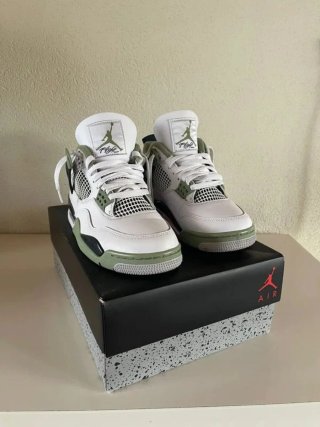 Zapatillas Jordan 4 Verde Blanco Talla 44