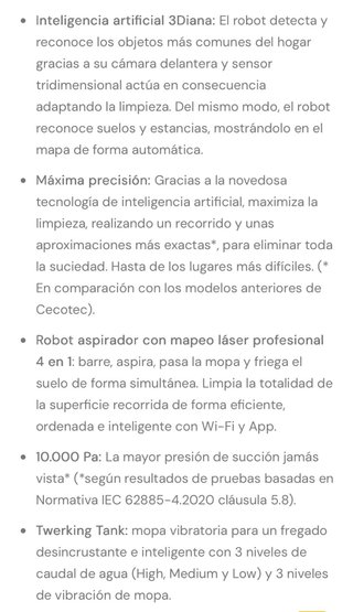 Robot aspirador CECOTEC Conga 9090 AI