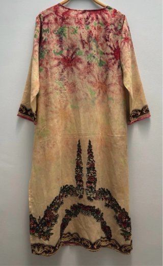 Vestido Caftán Talla XL.  Estampado Ornamental
