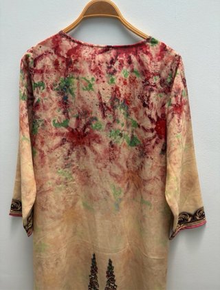Vestido Caftán Talla XL.  Estampado Ornamental
