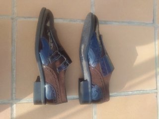 Zapatos Monk Strap Marrones Charol. Están nuevos.