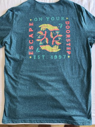 Camiseta verde estampada XL