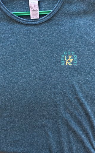 Camiseta verde estampada XL