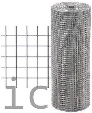 Malla Electrosoldada Galvanizada - 102x51 mm - 2,7 mm - 1,5x25 m