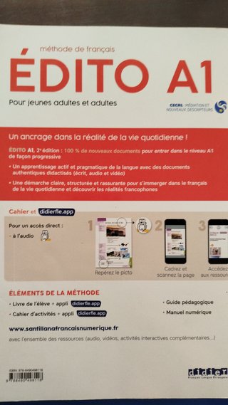 Édito A1 méthode de français .Cahier d'activités
