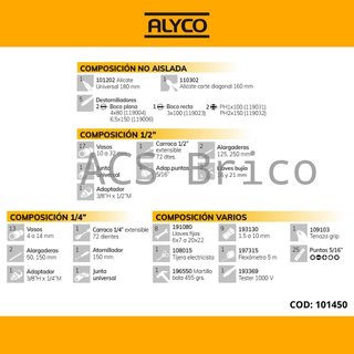Maletín Herramientas 98 Piezas Alyco 101450