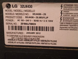 Televisor LG Negro TV 32"