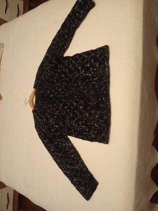 Chaqueta lentejuelas negra de boutique