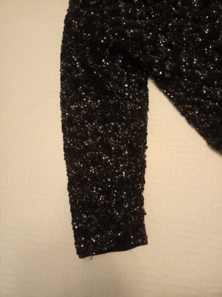 Chaqueta lentejuelas negra de boutique