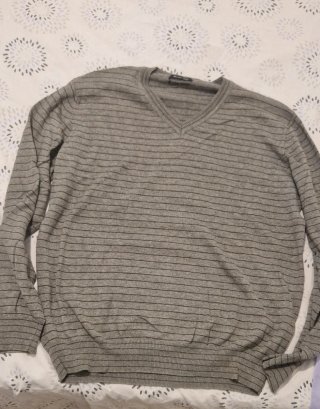 Jersey Massimo Dutti Cashmere Gris Rayas