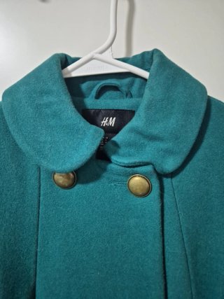 Chaquetón H&M verde azulado