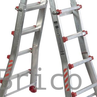 Escalera Telescópica Aluminio 4+4 Pestaña