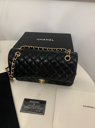 Bolso Chanel Negro Piel Acolchado