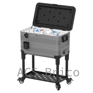 Nevera KeepCold con mesa - 73x44x90 cm - 70 L - Gris