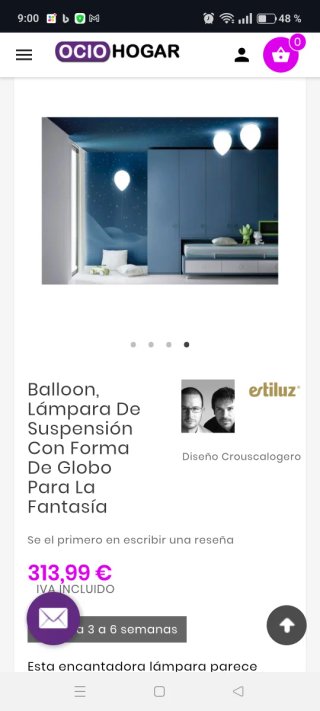 Lámpara globo diseño moderno