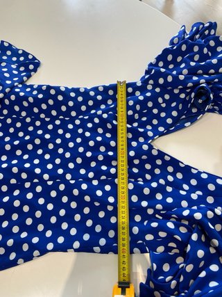 239 Vestido Flamenca Lunares Azul Talla Única