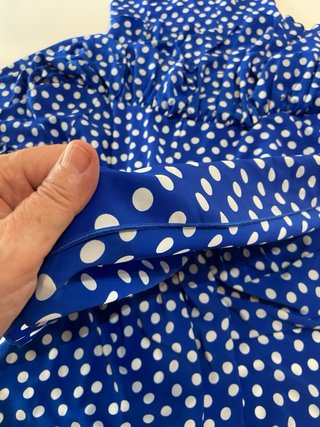 239 Vestido Flamenca Lunares Azul Talla Única