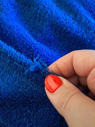 Accappatoio bambino blu con cappuccio