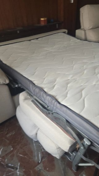 Sofá modular tela beige, Cama de 1.40