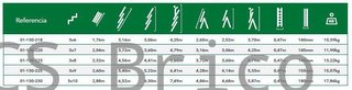 Escalera Aluminio 3x10 - 2,88+2,88+2,88 M - 67-73-67x25mm