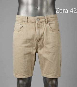 Zara 42 ( L )Pantalón Corto Beige Talla L