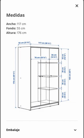 Armario Kleppstad Ikea Blanco