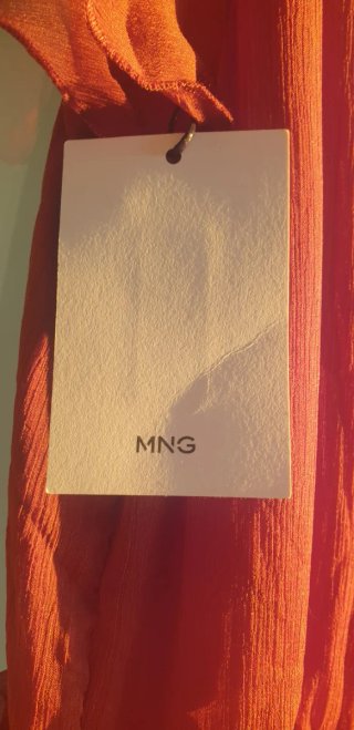 Vestido comprido MNG com folhos - Tamanho M