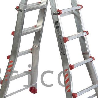 Escalera Telescópica Aluminio 6+6 Pestaña