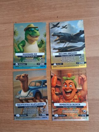 4 carte Panini Skifidol Italian Brainrot