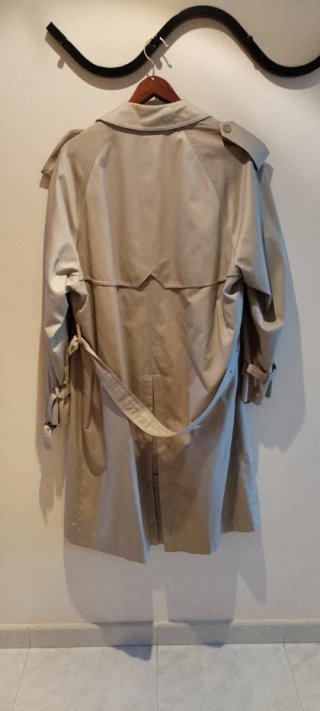 Gabardina vintage de hombre beige con forro