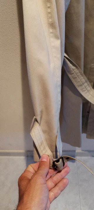 Gabardina vintage de hombre beige con forro