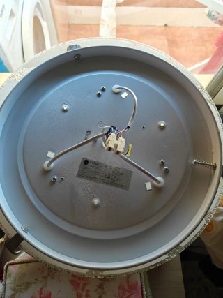 Plafón 40cm 3 luces cristal